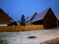 Ons huis in de sneeuw